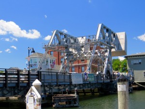 The Bascule Bridge -- a Strauss Heel-trunnion type bridge. It was designed by a former Otis Elevator Chief Engineer.