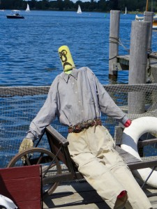 The poor old "man overboard" dummy for the kids' sailing class!