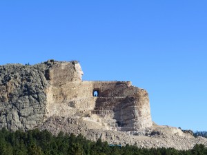 So we finally got to see Crazy Horse. He is so much larger than the figures on Mt. Rushmore and, with only a handful of workers, it will take decades to finish this project.